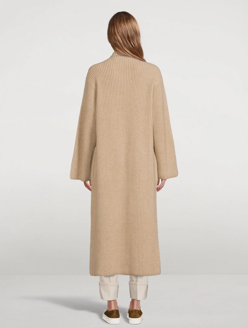 Ribbed Cashmere Sweater Coat