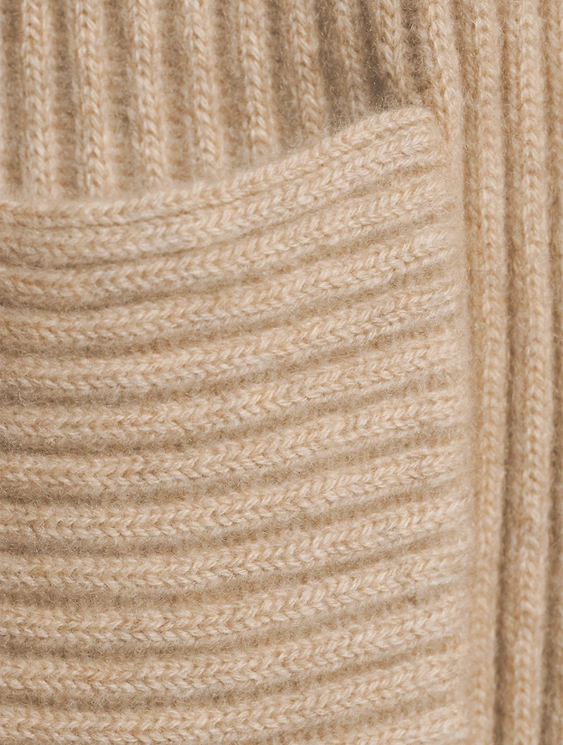 Ribbed Cashmere Sweater Coat