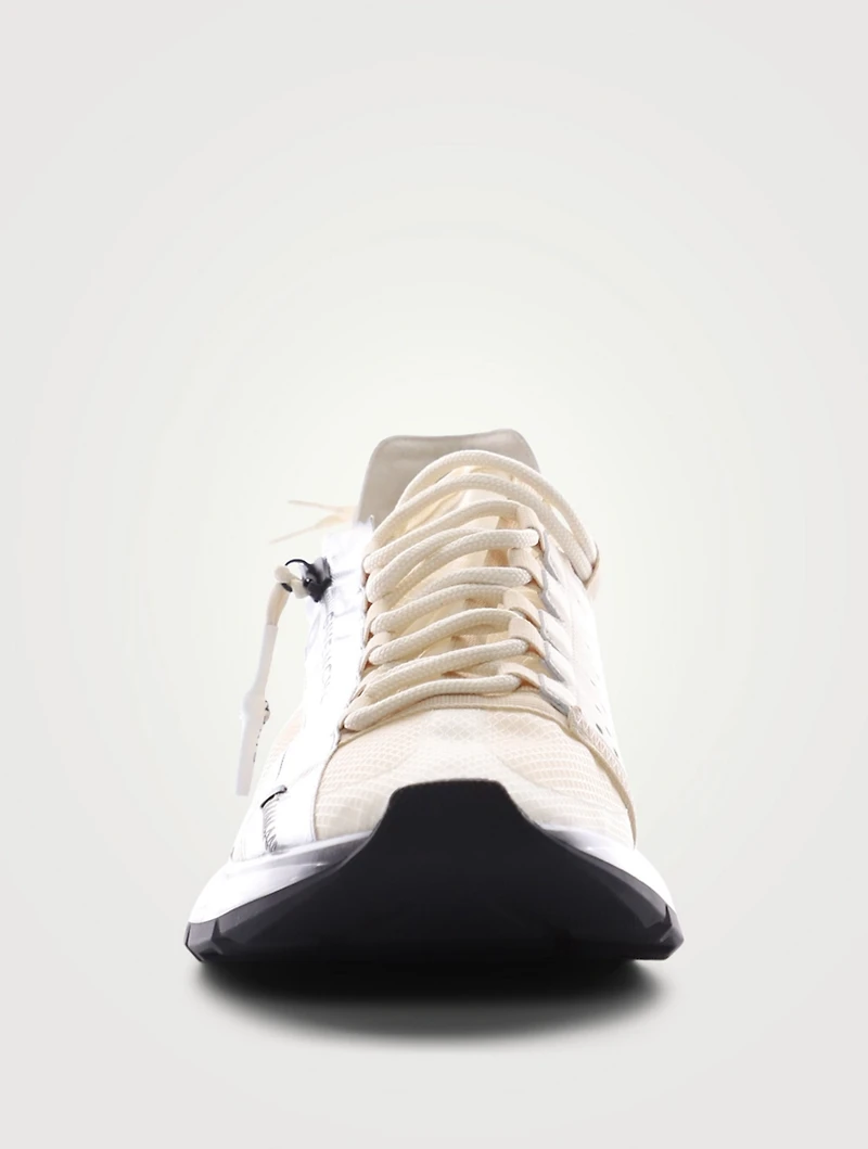 Spectre Low Mesh Runner Sneakers With Logo Zip & Clear Sole