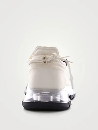 Spectre Low Mesh Runner Sneakers With Logo Zip & Clear Sole