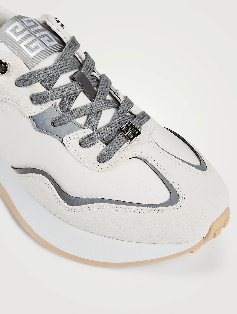 Giv Nylon And Suede Runner Sneakers