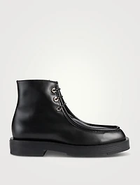 Squared Leather Chukka Boots