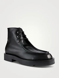 Squared Leather Chukka Boots