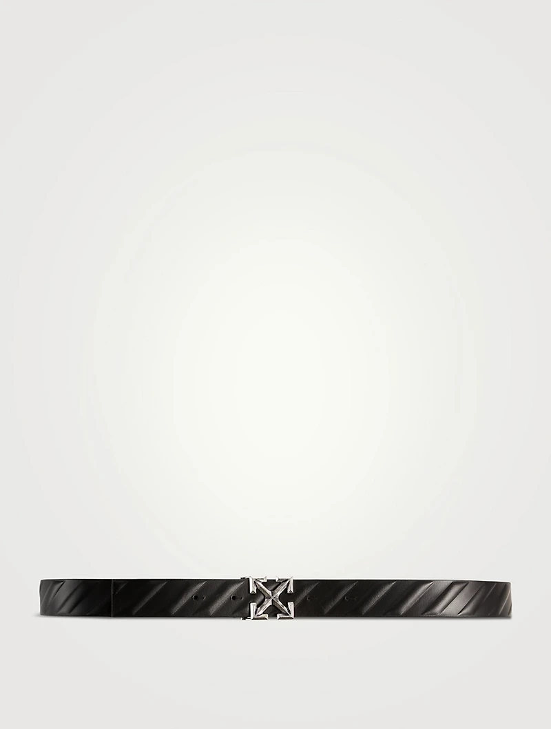 Diagonals Leather Belt