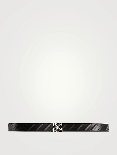 Diagonals Leather Belt