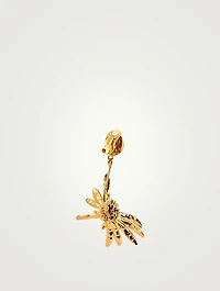 Sunflower Clip-On Drop Earrings