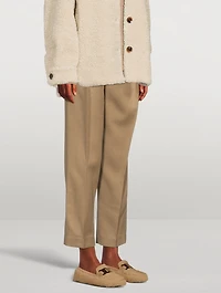 City Gommini Suede And Shearling Driving Shoes
