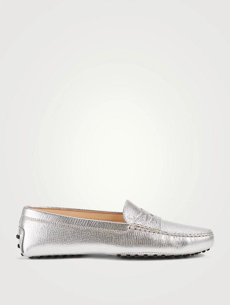 Gommino Metallic Leather Driving Shoes