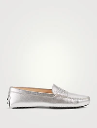Gommino Metallic Leather Driving Shoes