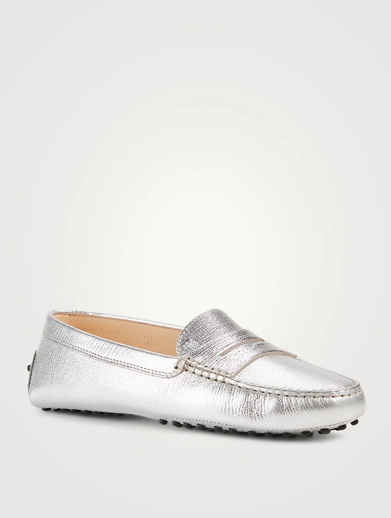 Gommino Metallic Leather Driving Shoes