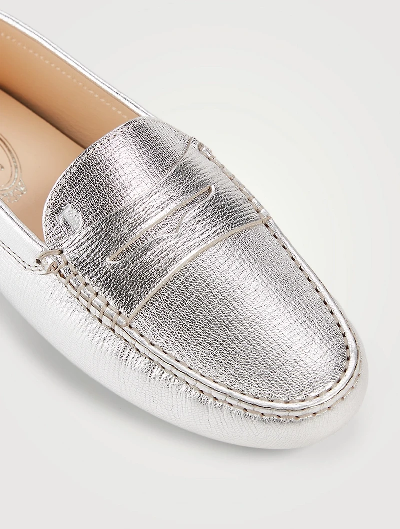 Gommino Metallic Leather Driving Shoes