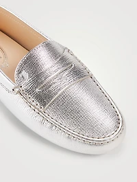 Gommino Metallic Leather Driving Shoes