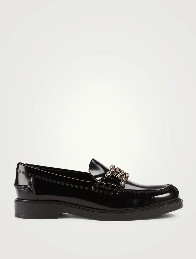 Kate Studded Patent Leather Loafers