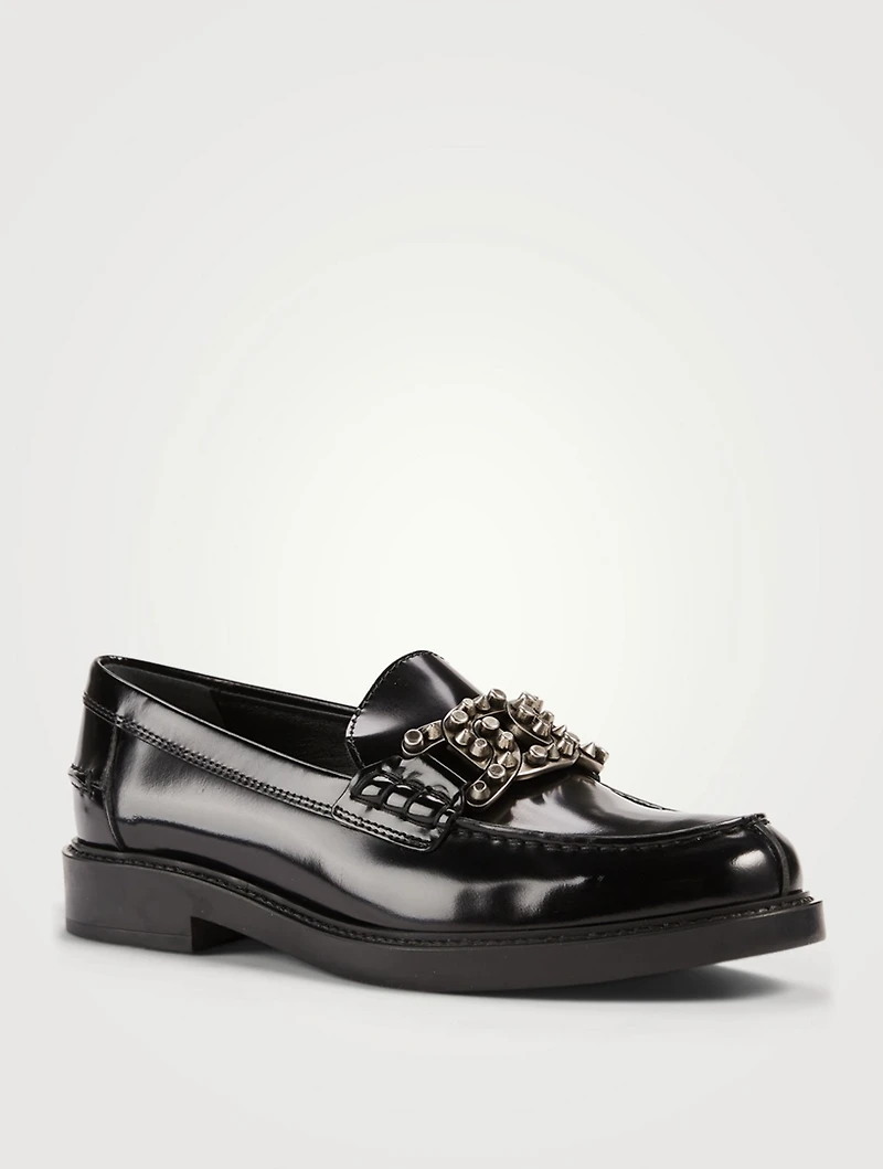 Kate Studded Patent Leather Loafers