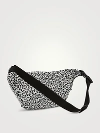 VLTN Leather Belt Bag In Animal Print