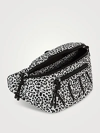 VLTN Leather Belt Bag In Animal Print