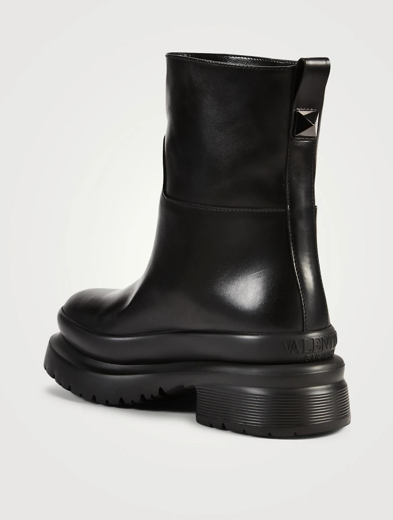 Roman Stud Leather Boots