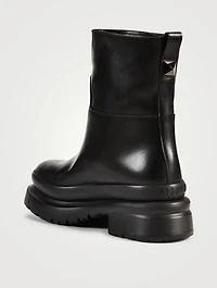 Roman Stud Leather Boots
