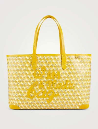 I Am A Plastic Bag Motif Recycled Canvas Tote