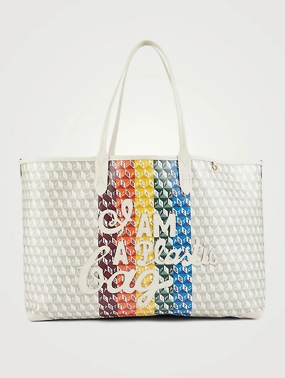 I Am A Plastic Bag Motif Recycled Canvas Tote