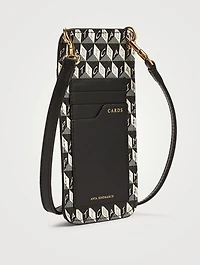 I Am A Plastic Bag Recycled Canvas & Eco Leather Crossbody Phone Pouch