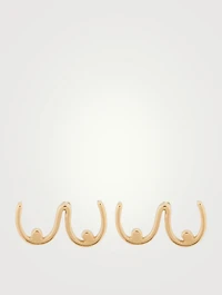 Boobs Gold Stud Earrings