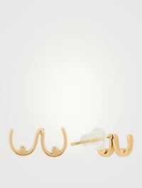 Boobs Gold Stud Earrings