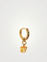 Hope 18K Gold-Plated Silver Huggie Hoop Earring