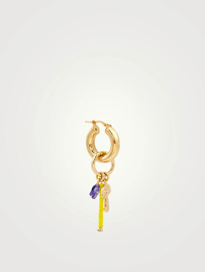 L.A. Magic Mushroom 18K Gold-Plated Silver Hoop Earring