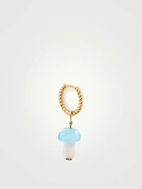 Magic Mushroom 18K Gold-Plated Silver Hoop Earring