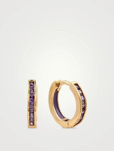 Sisterhood 18K Gold-Plated Silver Huggie Hoop Earrings