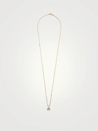 Happy Rebel 18K Gold-Plated Brass Necklace With Happy Face Pearl
