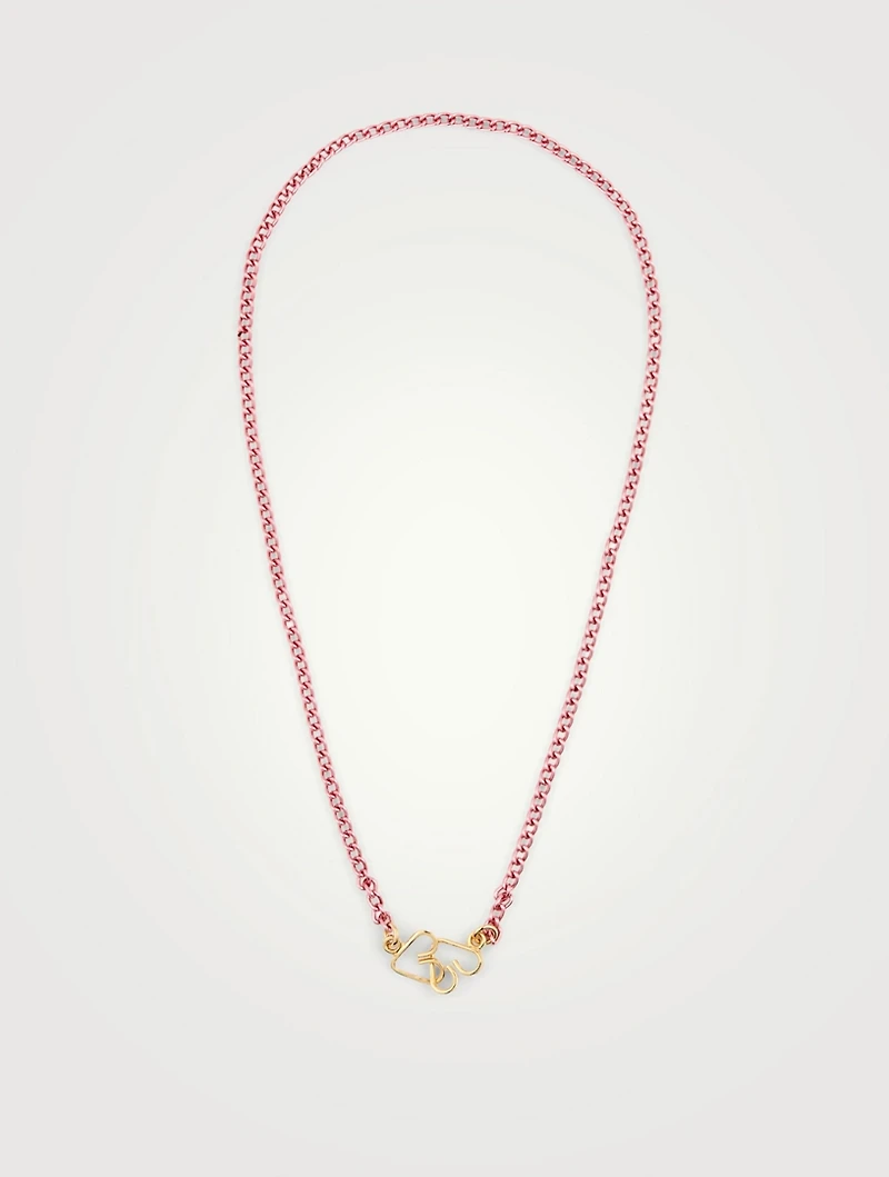 Chain Necklace With Heart Pendant
