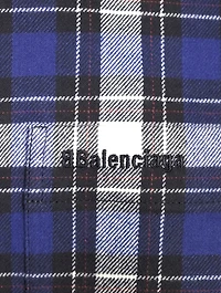 Oversized Padded Shirt Check Print