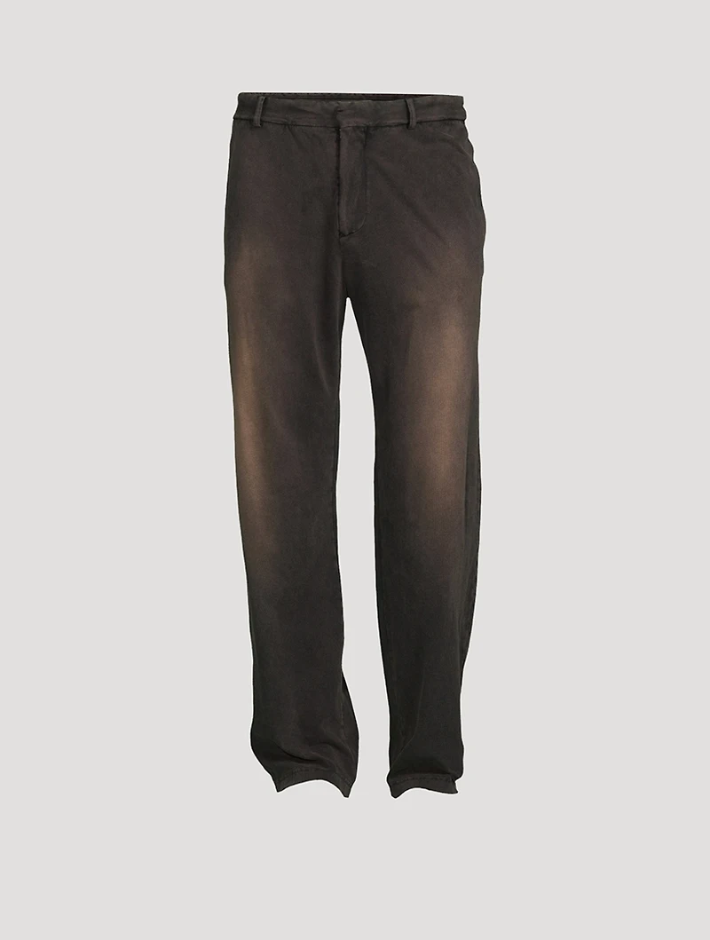 Worn-Out Slim-Fit Pants