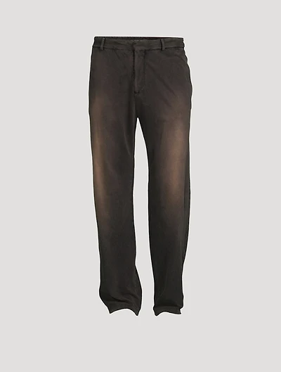 Worn-Out Slim-Fit Pants