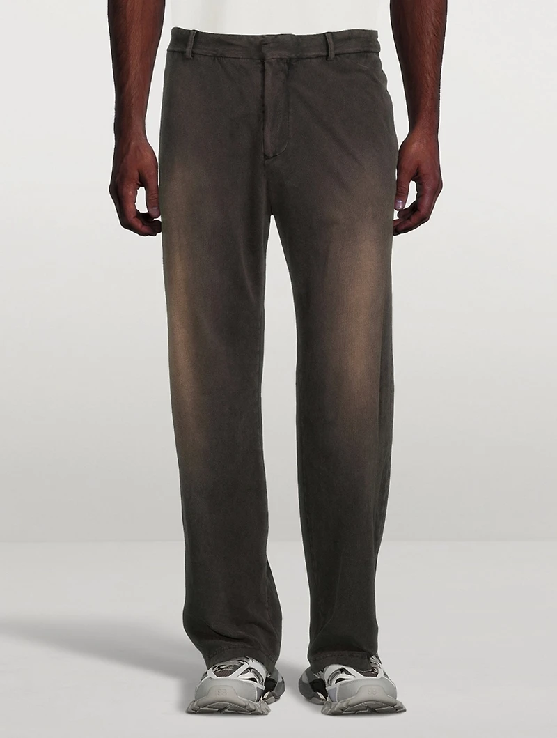 Worn-Out Slim-Fit Pants