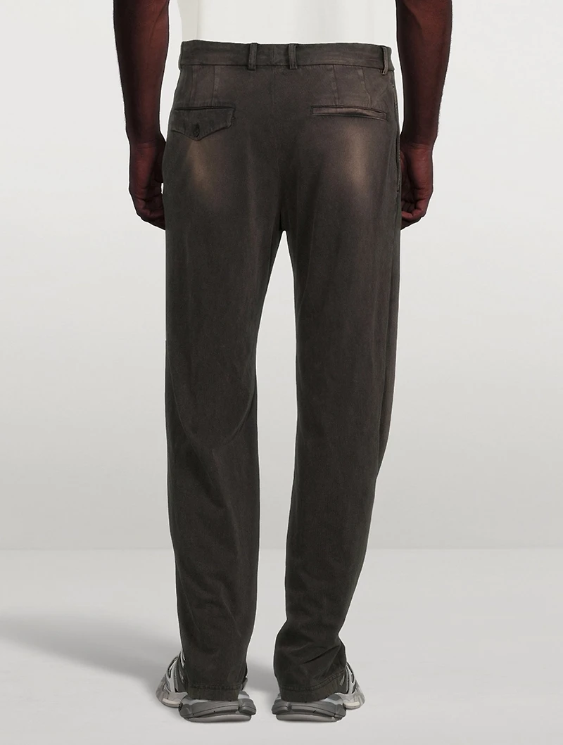 Worn-Out Slim-Fit Pants