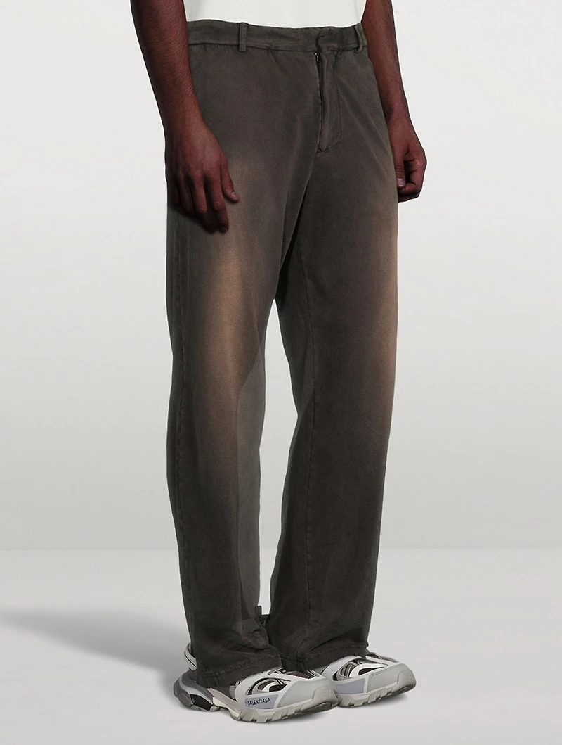 Worn-Out Slim-Fit Pants