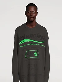 Cotton Ribbed Crewneck Sweater