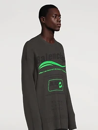 Cotton Ribbed Crewneck Sweater