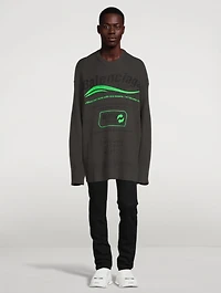 Cotton Ribbed Crewneck Sweater