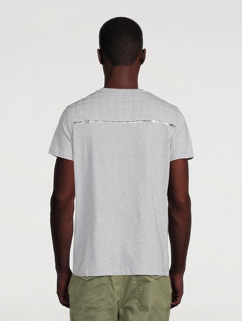 Logo T-Shirt With Quilted Shoulders