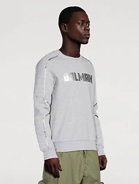 Cotton Sweatshirt With Embossed Logo