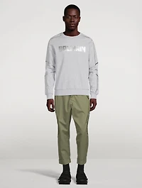 Cotton Sweatshirt With Embossed Logo