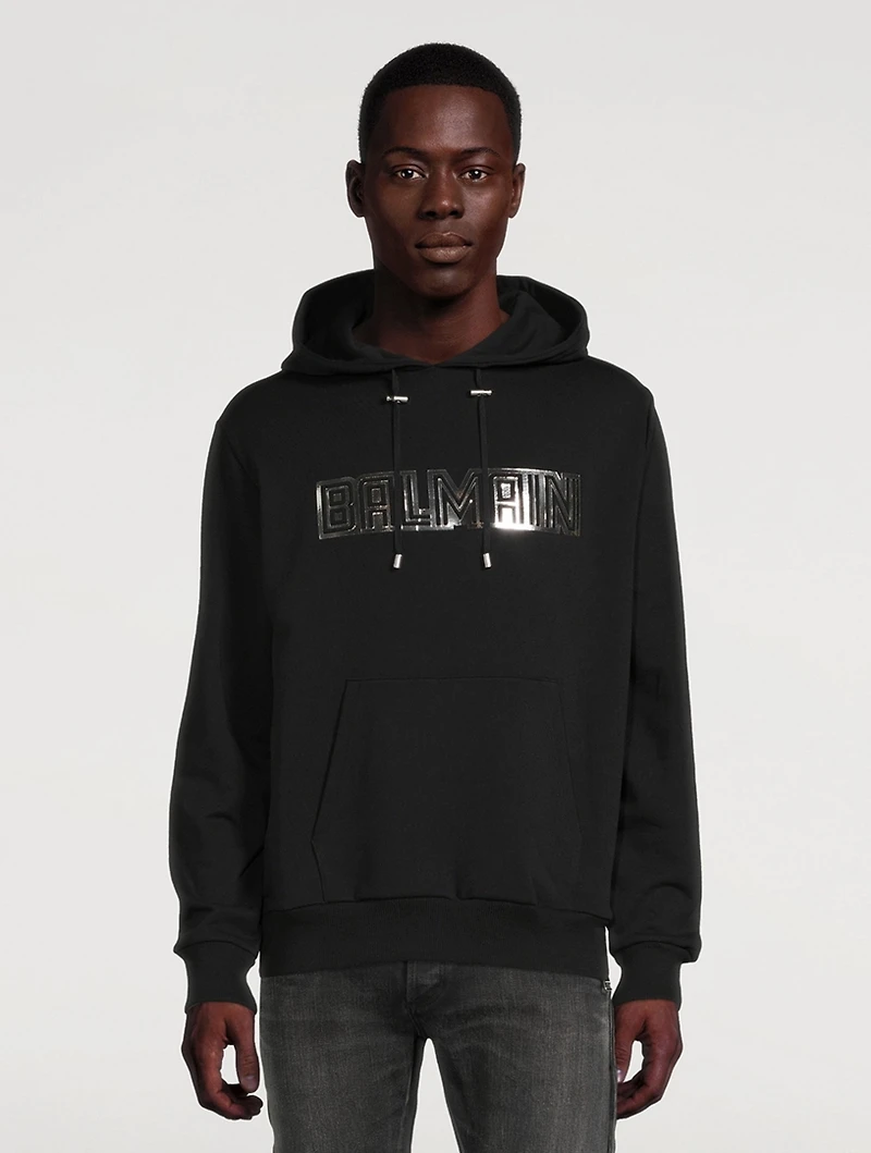 Cotton Hoodie With Embossed Logo