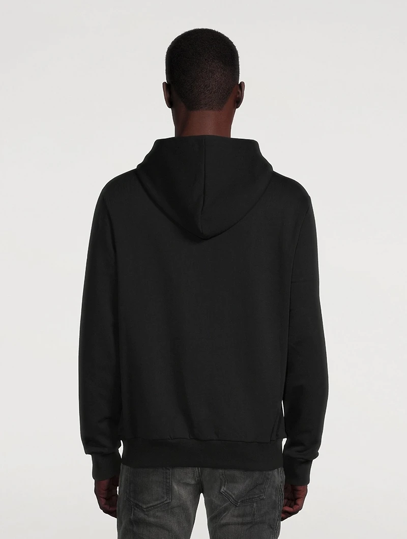 Cotton Hoodie With Embossed Logo