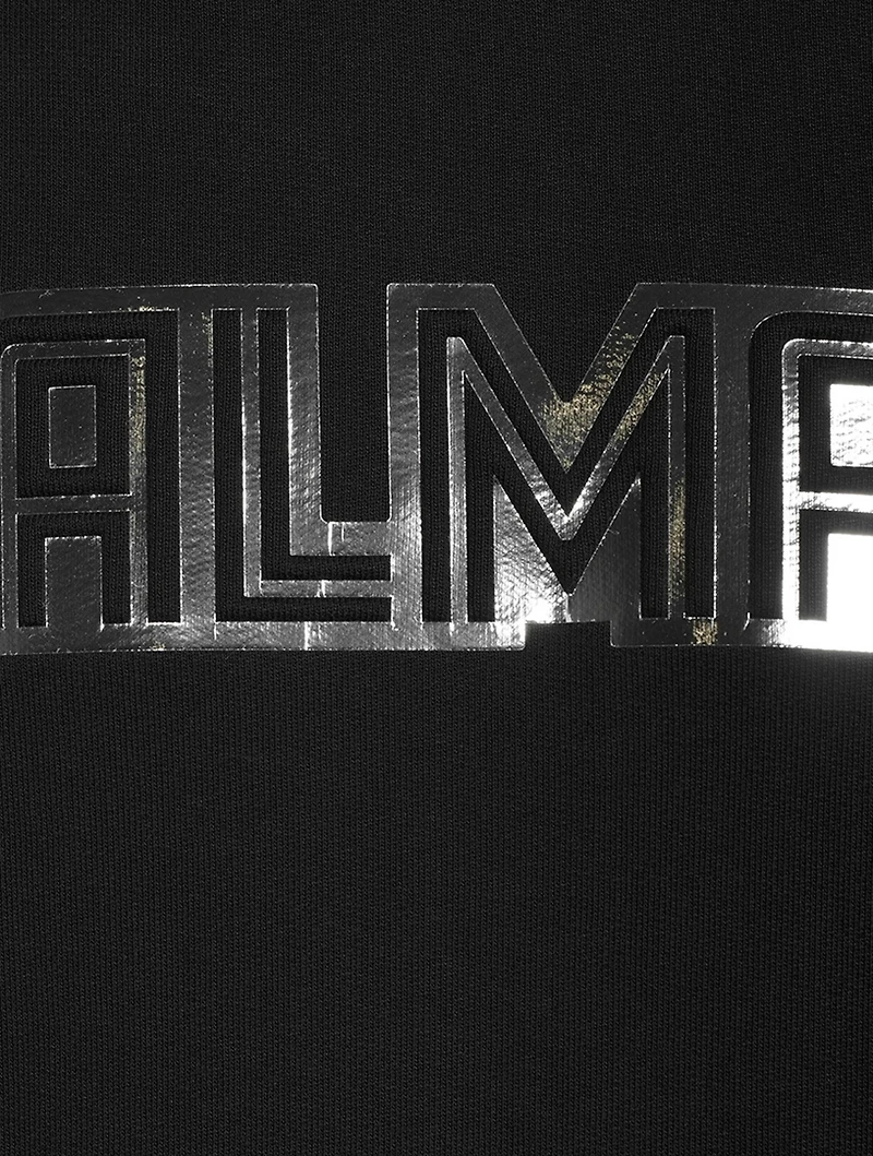 Cotton Hoodie With Embossed Logo