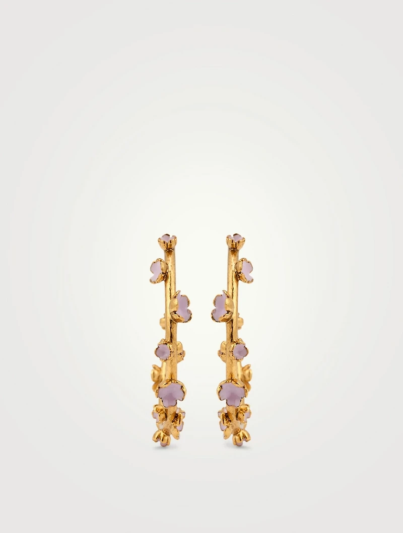 Flower Hoop Earrings