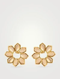 Jagged Flower Clip-On Earrings